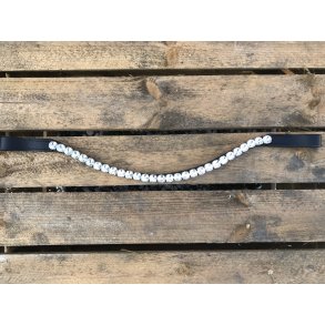 VALS BLGEFORMET PANNEBND MED STORE HVITE KRYSTALLER