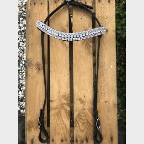 HESTAGALLERY BLIKA NAKKEREIM OG PANNEB�ND MED HVITE KRYSTALLER 