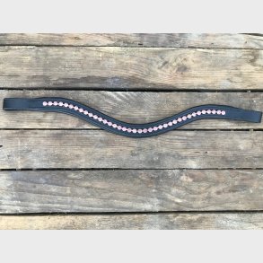 VALS B�LGEFORMET PANNEB�ND MED ROSA KRYSTALLER