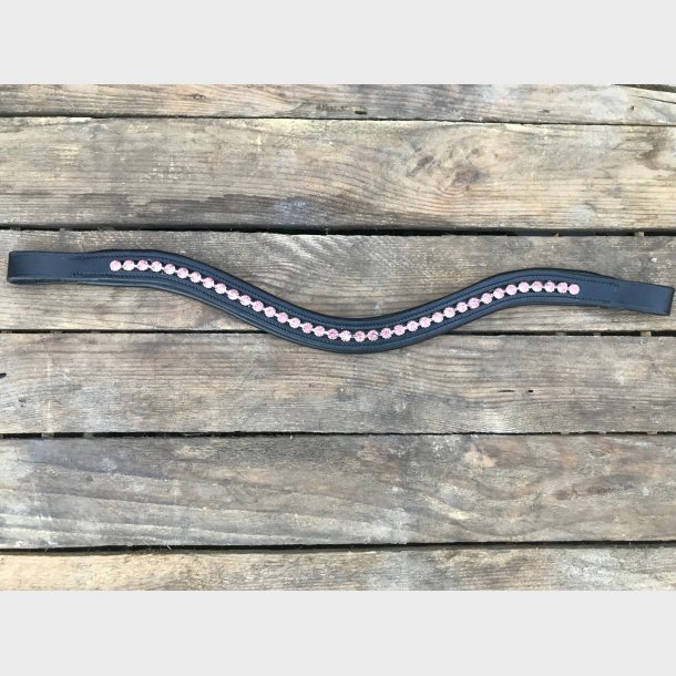 VALS B�LGEFORMET PANNEB�ND MED ROSA KRYSTALLER