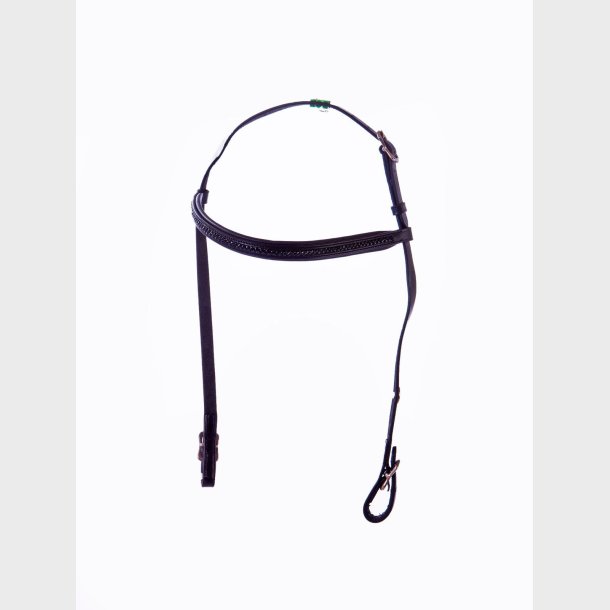 HESTAGALLERY WOVEN HODELAG MED FLETTET PANNEB�ND I SVART