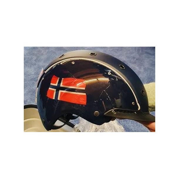 CASCO CAMP 3 RIDEHJELM MED "HARD CASE" og NORSK FLAGG