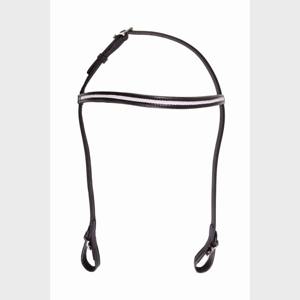 HESTAGALLERY WOVEN HODELAG MED FLETTET PANNEB�ND I SVART OG HVITT