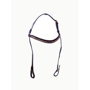 HESTAGALLERY WOVEN HODELAG MED FLETTET PANNEBND I SVART OG GULL